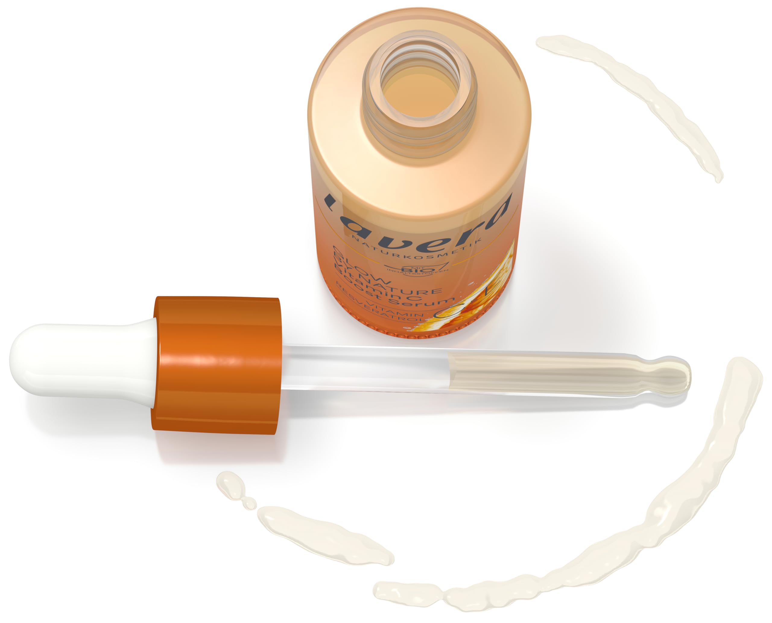 lavera Glow By Nature Vitamin C Boost Serum - intensive Hydration - erfrischt & geschmeidigt - mildert Pigmentflecken & Pickelmale - Q10 - vegan - Naturkosmetik - 30 ml 2