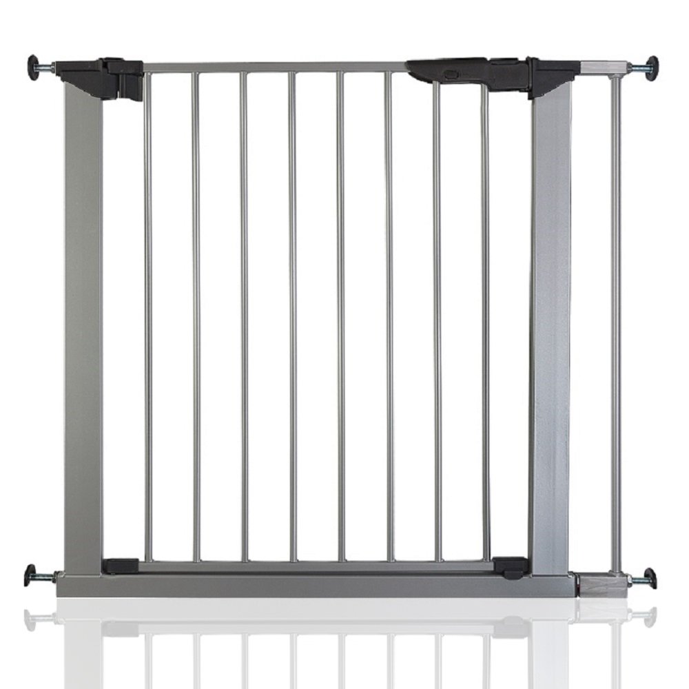 BabyDan Premier True Pressure Fit Baby Safety Stair Gate Silver All Widths (79.6cm86.5cm