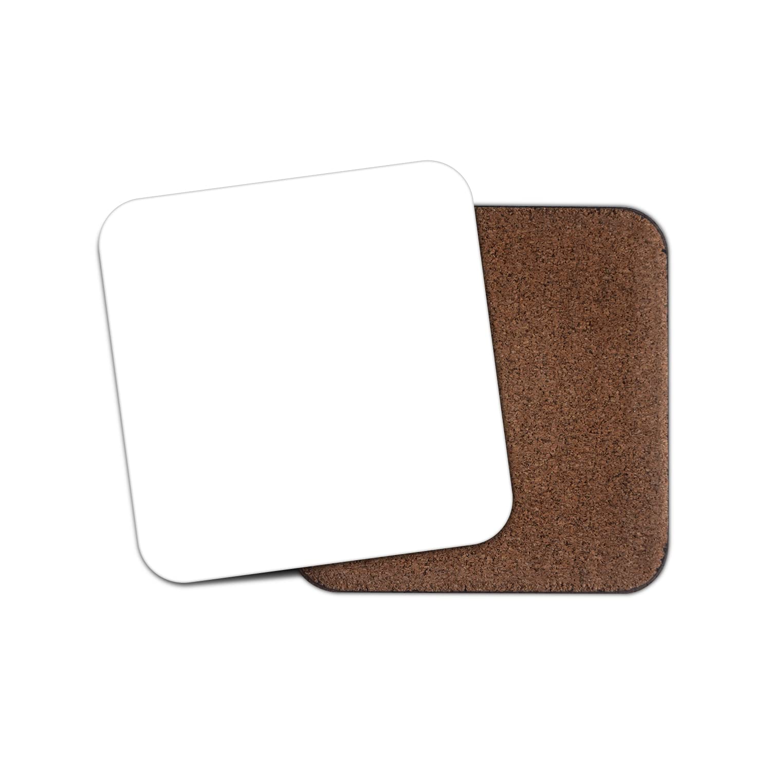 8cm MDF Blank Sublimation Coasters Cork Backed Square Small Cute Mini Miniature Coaster Sublimate Printing (50)