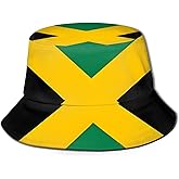 Retro Jamaican Kingdom Flag Bucket Hats Fashion Sun Cap Packable Outdoor Fisherman Hat for Women Men