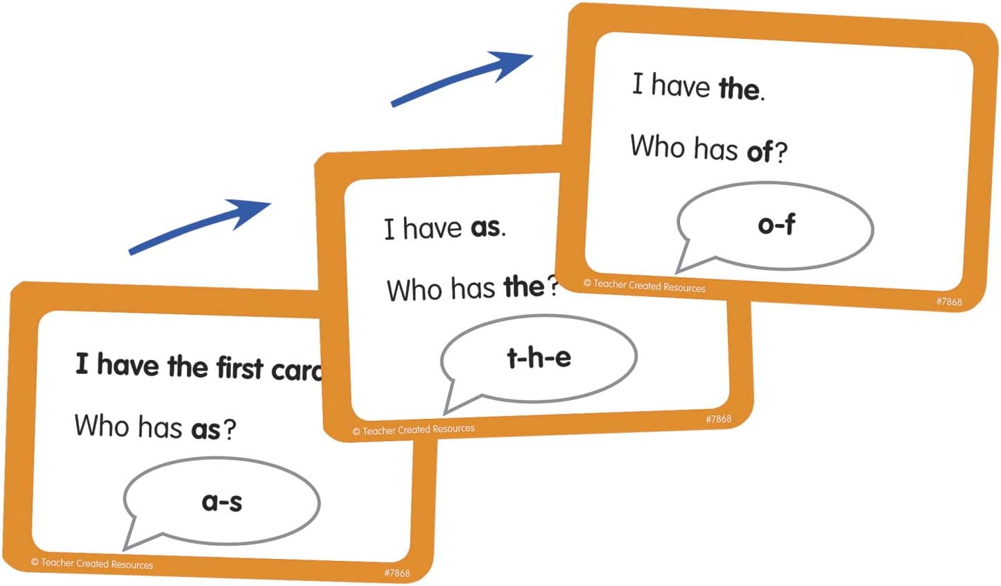 Teacher Created Resources I Have. Who Has.? Sight Words Grade K (7868), Multicolor : Office Products