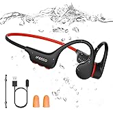 IFECCO Swimming Headphones Bluetooth 6.0 - IP68 Waterproof Bone Conduction Headphones,Swimming Earbuds Underwater with 8G MP3 for Running Cycling Sports
