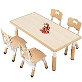 FUNLIO Kids Table and 4 Chairs Set for Ages