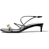 Heeled Sandals for Women Dressy Square Open Toe Comfy Strappy High Heels with Ankle Strap for Wedding Party Daily Wear