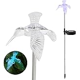 EZiGarden Solar Powered Outdoor Garden LED Light Color Charging Figurine Stake Landscape Light Waterproof Hummingbird Lawn Lamp for Sidewalk Terrace Pathway Walkway Driveway Yard & Lawn Decorations