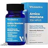 VitaMedica Arnica Montana 30X Rapid Dissolve Arnica Tablets for Natural Pain, Bruising, and Swelling Support - Homeopathic Me