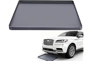 AMULOKRU Oil Drip Pan for Under Car, 34'' x22'' Garage Floor Silicone Oil Drain Spill Mat, with Raised Edge, Oil Drip Tray for Car Changing Oil Transmission Drain Pan to Keep Floor Clean, Grey