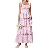 KUTUMAI Floral Maxi Dress Ruffle Tiered Flowy Tea Party Wedding Guest Dresses for Women Summer 2026