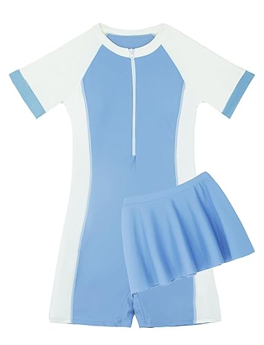 Happy Cherry Girls Two Piece Bathing Suits Short Sleeve Rash Guard