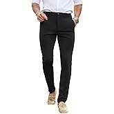 MRTOGENT Men's Dress Pants Slim Fit Flat Front Wrinkle-Resistant Premium Business Casual Pant - Easy Care, Versatile Style