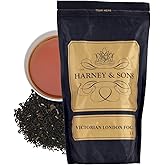 Harney & Sons Victorian London Fog, Loose tea, 16 ounce, Black and Oolong Tea with Citrus, Vanilla and Lavender, Brew Your Own London Fog Latte at Home