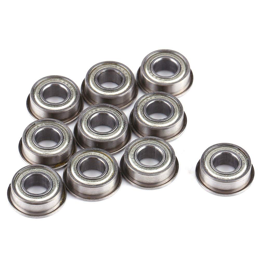 10Pcs Flanged Ball Bearings Mini Steel Ball Bearings F686ZZ Double Shielded flange Deep Groove Ball Bearings 6 * 13 * 5mm for Electric Motor, 3D Printer, Quadcopter or Ship Model