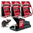 Catchmaster Snapper Mouse Traps 6-Pk, Mouse Traps Indoor for Home, Reusable Rodent Killer for House, Outdoor Critter Catcher, Eco Friendly Pest Control for Garage, Basement, & Kitchen