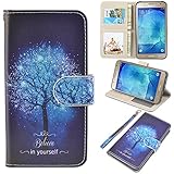 J7 Case, UrSpeedtekLive Galaxy J7 Wallet Case, Premium PU Leather Flip Wallet Case Cover with Card Slots & Kickstand for Samsung Galaxy J7, Believe in yourself