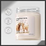 Makester Highland Cow Gifts Luxury Soy Wax Candle Vanilla Jasmine Sugared Almond view 2