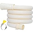 MyLifeUNIT PVC Washing Machine Drain Hose Extension Kit, Universal Fit All Drain Hose, 6-Foot