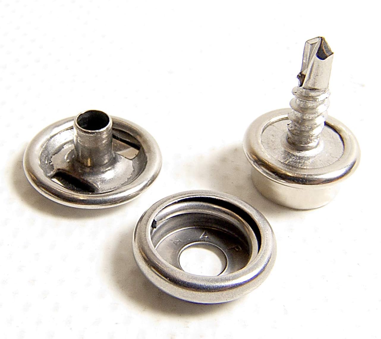 Snap Cap & Socket, 100 Stainless Steel w/ 1/2" Inch 8