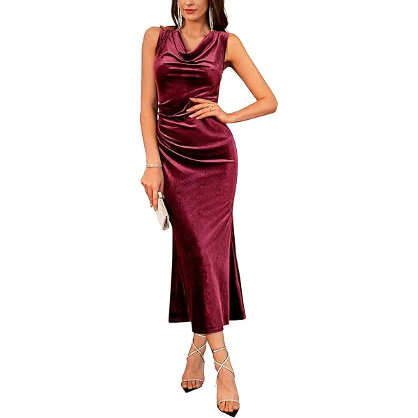 Lace Tobi Burgundy Dress Burgundy Draped Velvet Cowl Neck Midi Dress New  Look