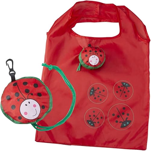 Amazon テントウムシ エコバッグ 虫 昆虫 アニマル 動物 キャラクター 折りたたみ 折り畳み ショッピングバッグ 買い物袋 ノーブランド品 エコバッグ 買い物バッグ