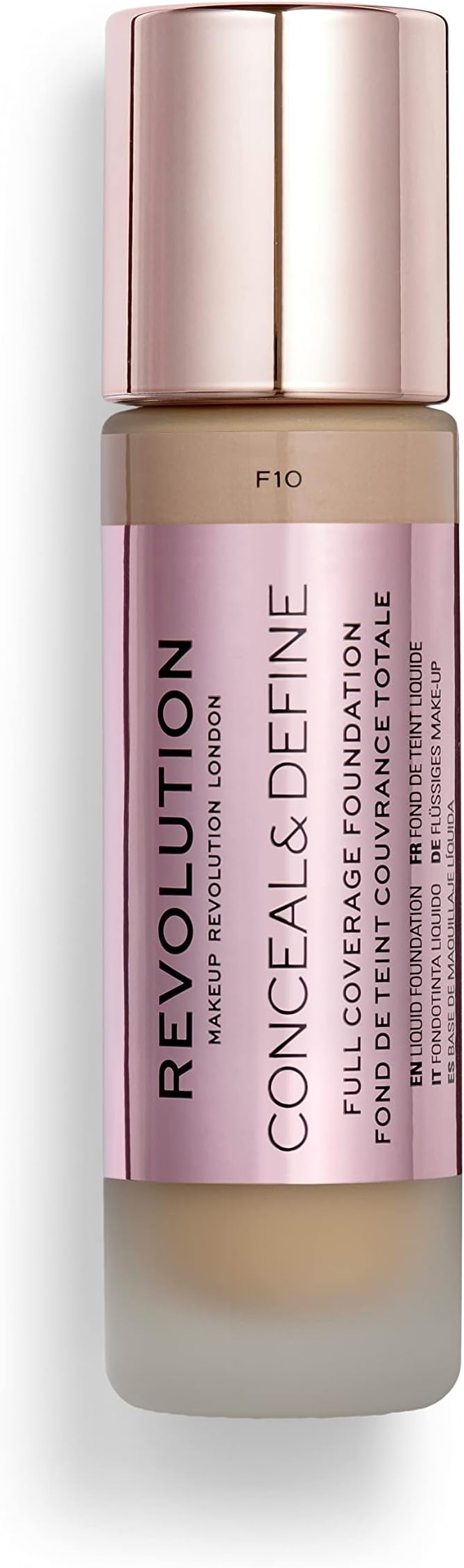Revolution Beauty Conceal and Define Foundation F10 23ml London