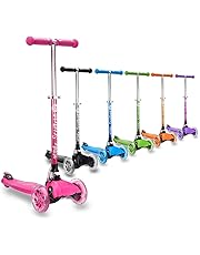 3Style Scooters® RGS-1 Monopattino a Tre Ruote per Bambini Piccoli – Perfetto per i Bambini di almeno 3 Anni - Ruote Luminose a LED, Design Pieghevole, Maniglie Regolabili & Struttura Leggera – Rosa