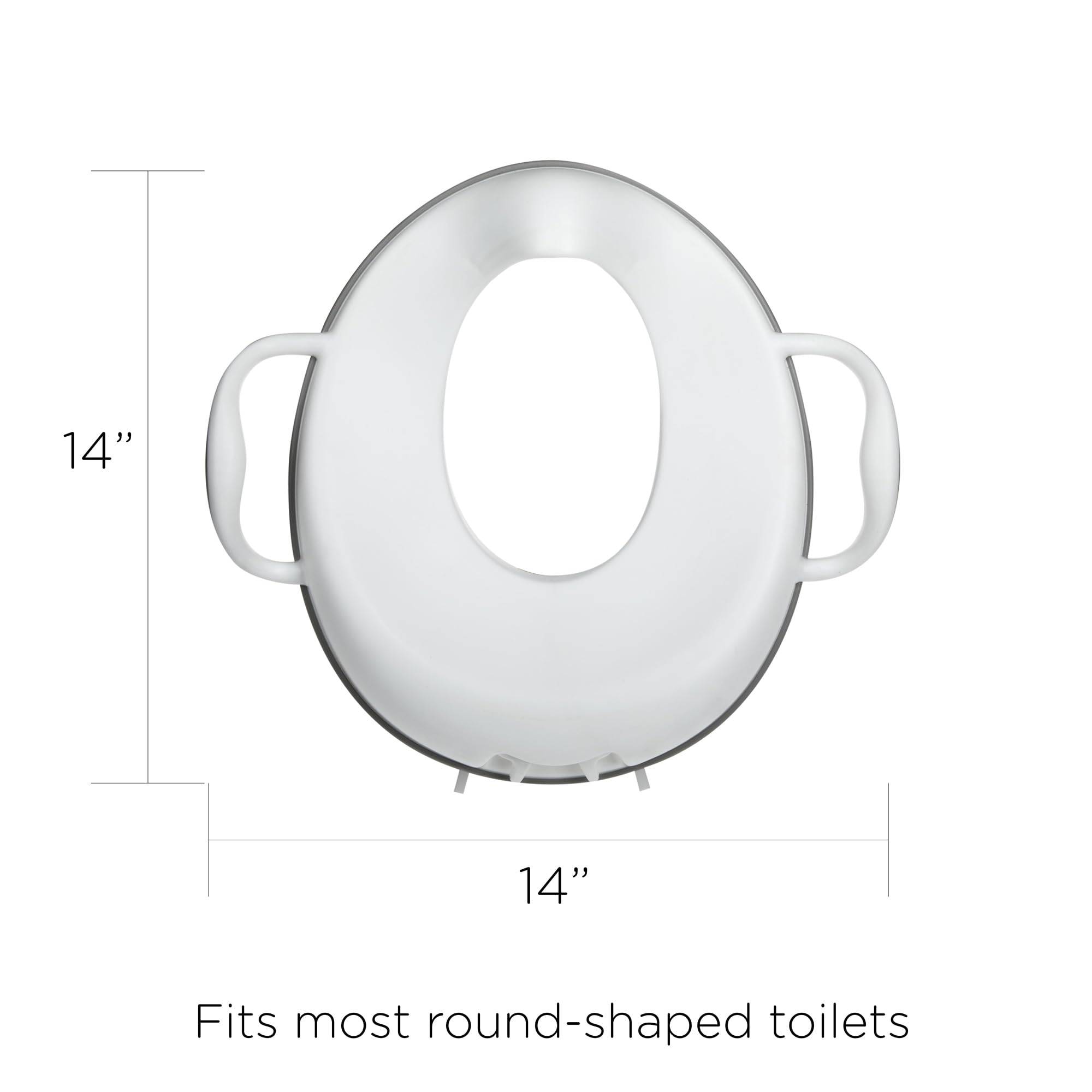 Easy Grip Safety Toilet Seat Trainer with Integrated Splash Guard for Toddlers & Kids, White, 1 Count
