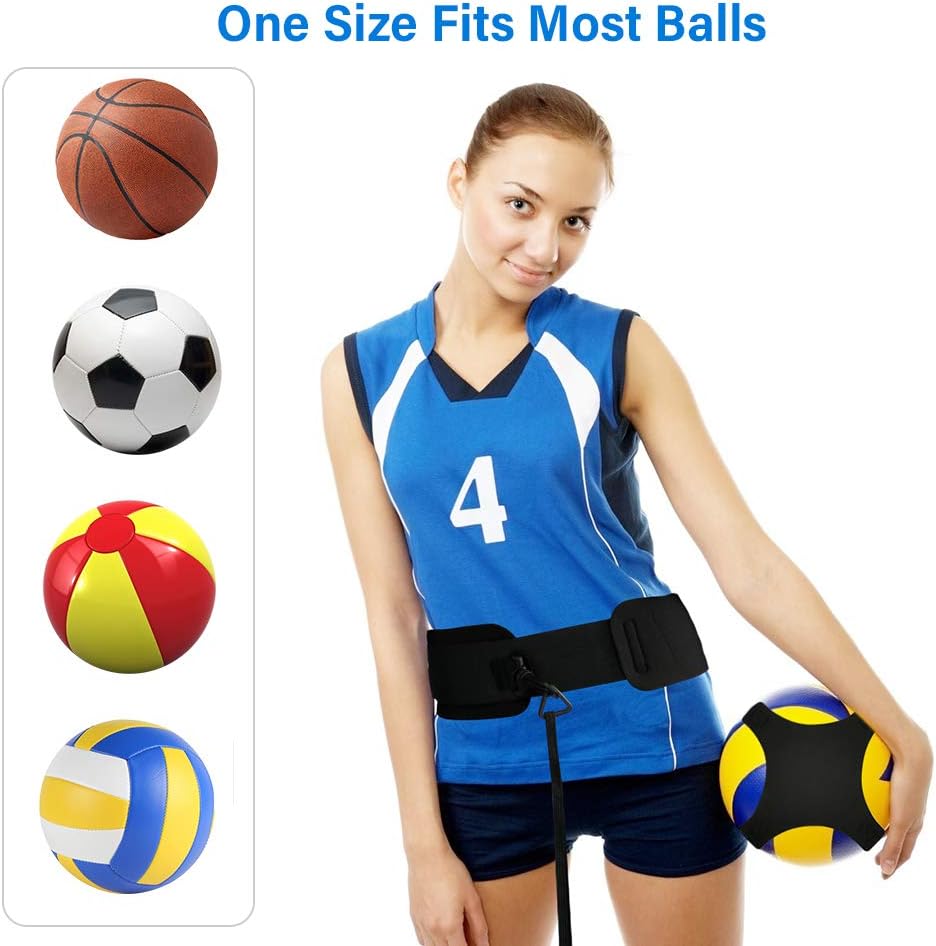 LINGSFIRE Volleyball Training Equipment Aid, Adjustable Waist Belt Soccer Volleyball Trainer Elastic Volleyball Hitting Trainer to Beginner or Volleyball Player for Practice Serving (Four Claws) : Sports & Outdoors