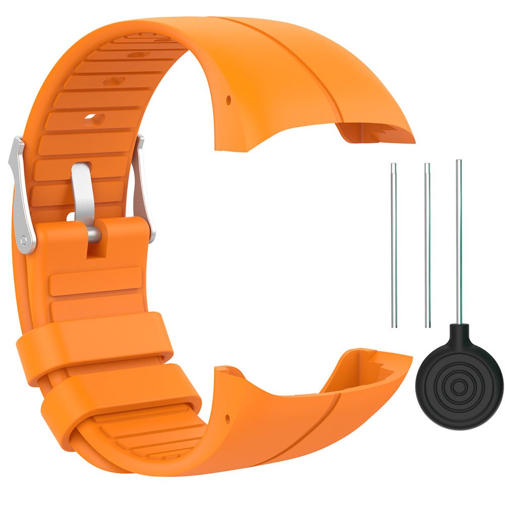 QGHXO Band for Polar M400/M430, Soft Adjustable Silicone Replacement Wrist Watch Band for Polar M400/M430 Watch (Orange)