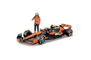 Bburago 1:24 2024 Race McLaren MCL38 with Figure, Norris #4