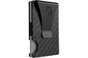 TRAVELINGO Slim RFID Blocking Wallet For Men - Light Weight, Durable & Compact- Minimalist Wallet With Money Clip (Carbon Fiber)