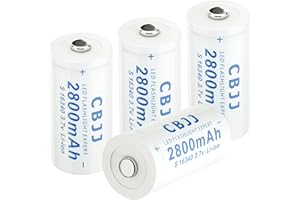CPZZ 3.7volt 16340 Rechargeable Battery 3.7v Battery CR123A Lithium Battery 2800mah 16340 Batteries for flashlights (4pack 3.7v-1030)