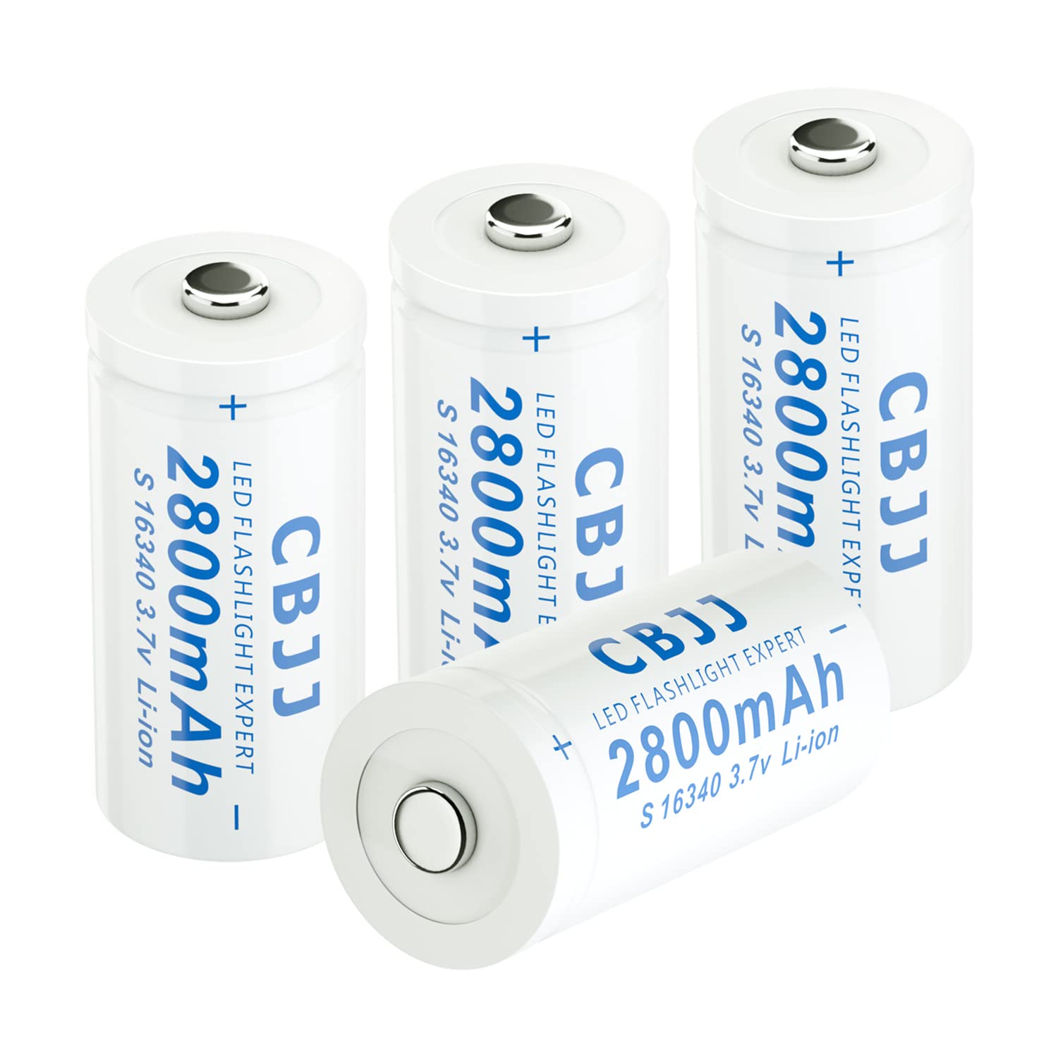 3.7volt 16340 Rechargeable Battery 3.7v Battery CR123A Lithium Battery  2800mah 16340 Batteries for flashlights