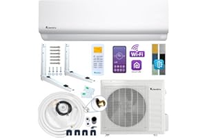 Klimaire DIY 24,000 BTU 19 SEER2 Mini Split Heat Pump Air Conditioner w/ 25-ft Pre-Charged Quick-Connect Installation Kit - 230V