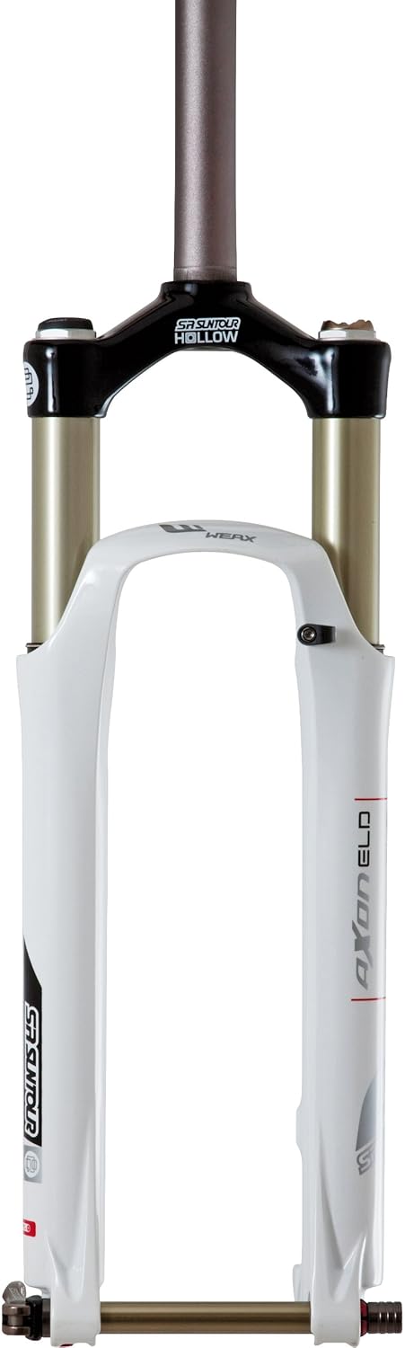SR Suntour Axon ELD 15QLC 26" Suspension Fork. White, 100mm Travel ...