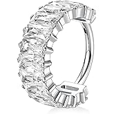 AROWRO Conch Piercing Jewelry Conch Hoop Cartilage Earrings for Women Helix Piercing Jewelry 24k Gold Plated Cartilage Huggie Earrings for Women Lobe Gold Silver 16g 10mm 8mm With Cubic Zircon