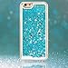 iPhone 6S Case,SmartLegend iPhone 6 Case Cute Glitter 3D Bling Flowing Floating Shiny Sparkles Liquid Hard Shell Protective Slim iPhone 6 6S Case for Girls Women-Blue