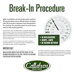 Callahan BRAKE PARTS Front Brake Kit For Fusion