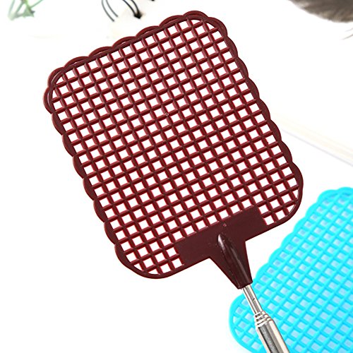 yodaliy Fly Swatter Fly Killer, Manual Adjustable SWAT Pest Control, Telescopic Fly Swatter Extendible Bug Wasp Bee Mosquito Killer, 11.02"- 28.74" Long Stainless Steel Handle Plastic Fly Swatters - Thumbnail 5