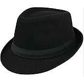 Kids-Boys Classic Panama-Fedora-Hat Trilby Manhattan-Structured Jazz Wool Cap 2-6Yrs
