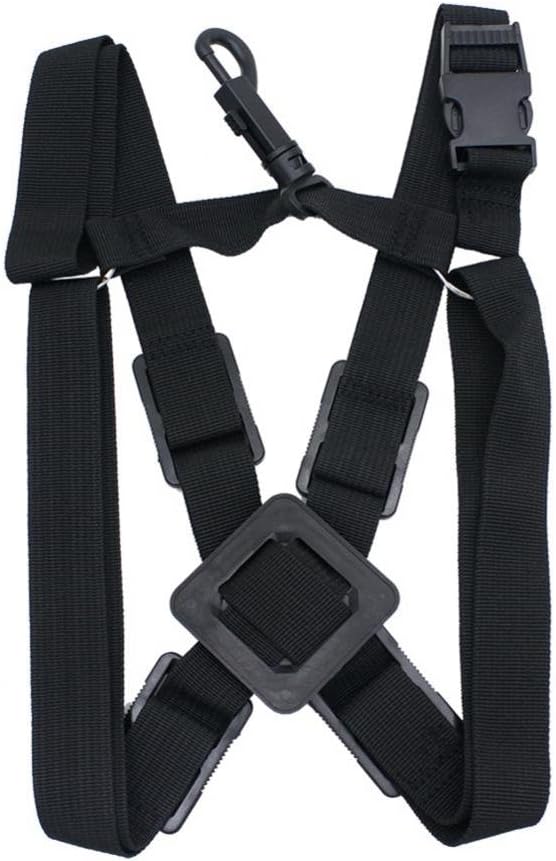 Saxophone Shoulder Strap, Universal Adjustable Stainless Steel Buckle Double Shoulder Cotton Sax Strap for Adult