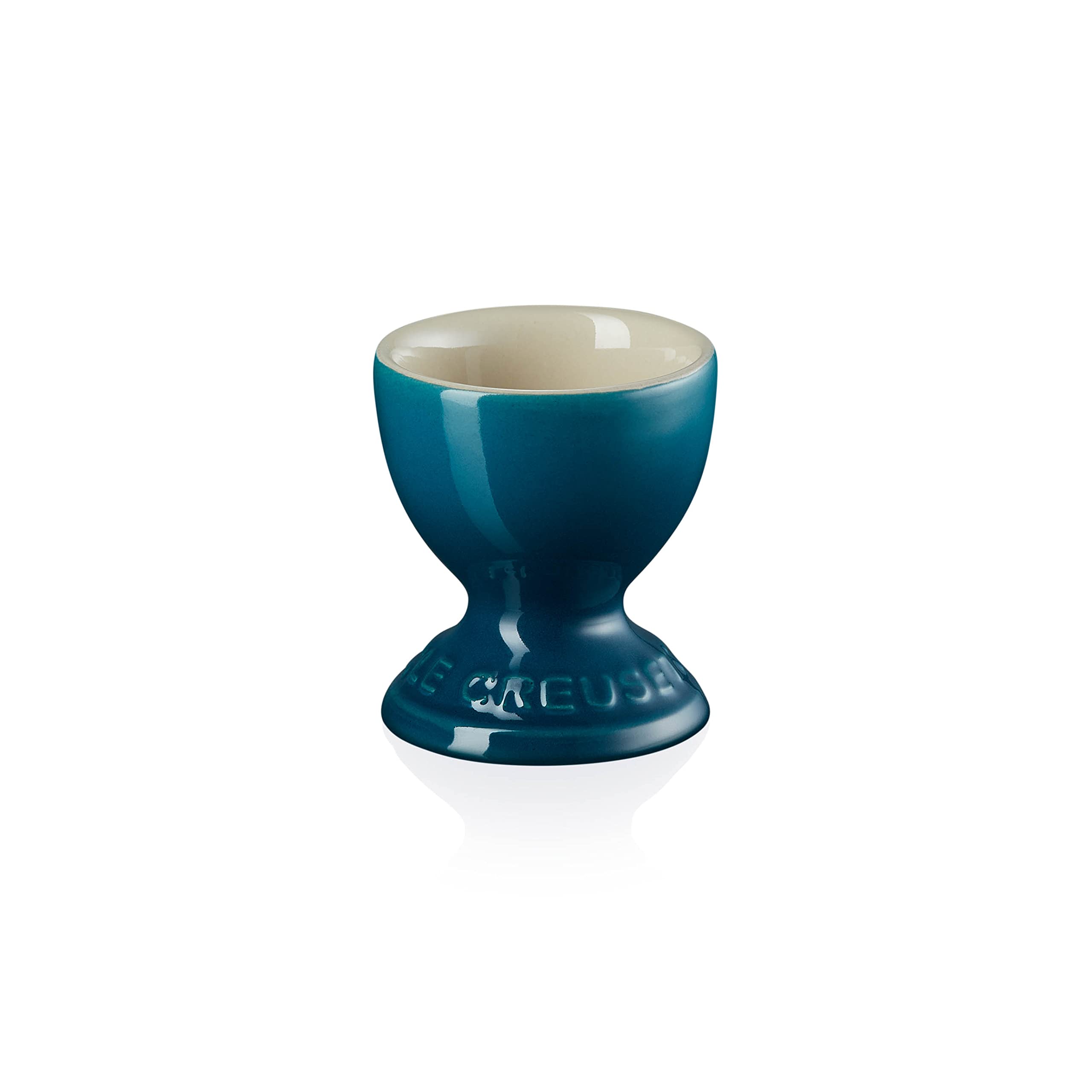 Le Creuset Stoneware Footed Egg Cup, 9 g, 5.3 x 5.3 x 5.9 cm, Deep Teal, 71702006420099