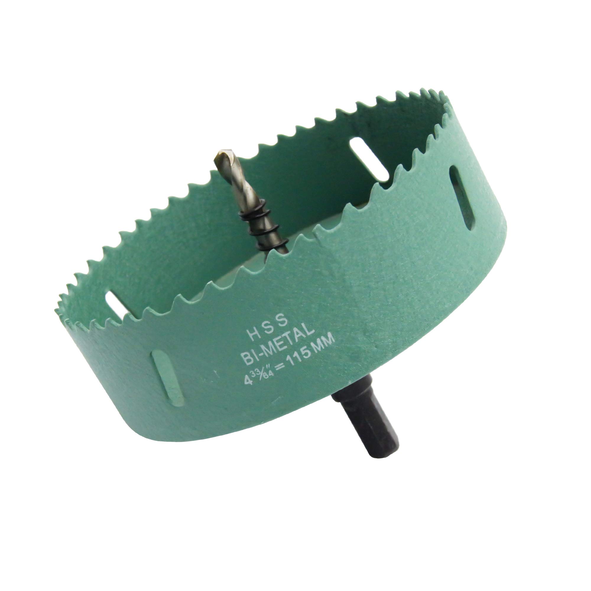 115mm Hole saw LAIWEI hole cutterhole cutter,4.53 Inch HSS Annular Hole Saw Cutter Drill Bit,holes in wood,gypsum board,aluminum profiles, PVC and other materials(4-1/2") — image 1