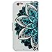 Bcov Case for iPhone 6s Plus/iPhone 6 Plus, Green Mandala Pattern Leather Flip Wallet Case Cover with Card Slot Holder Kickstand for iPhone 6s+/iPhone 6+