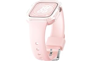 XYF Compatible for Silicone Apple Watch Bands 41mm 40mm 38mm with Case Bumper, Women Men Soft Sport Skin-friendly Straps Protective Cover for iWatch Series 9 8 7 6/SE 5 4 3 2 1(NOT FOR SERIES 10)