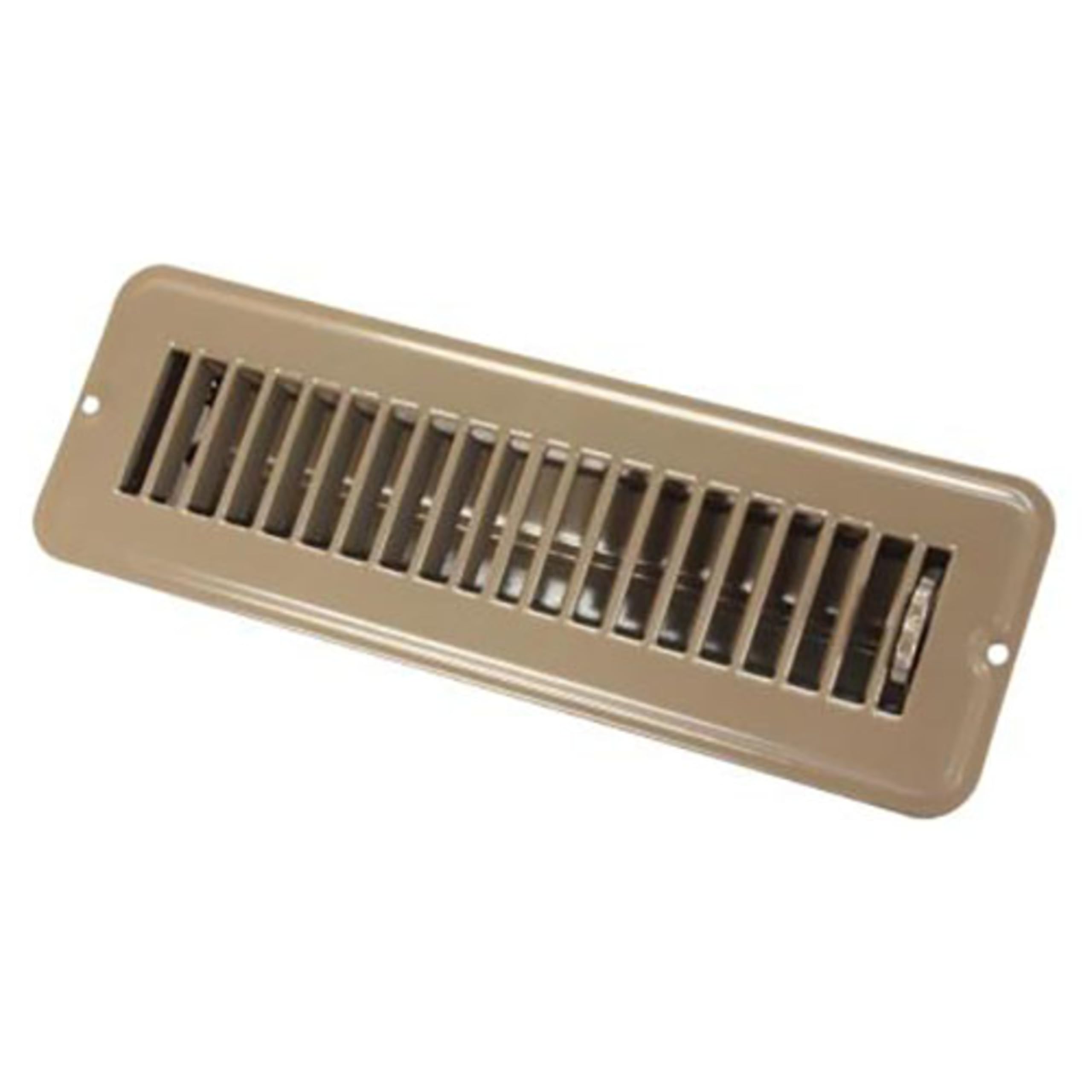 JR Products (02-28915 Brown 2" x 10" Metal Dampered Floor Register