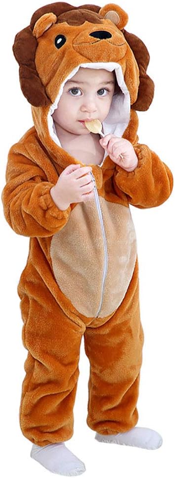 Smartlives Baby Hooded Romper, Boys Girls Flannel Pyjamas Jumpsuit Climb Clothes Costumes 0-3T
