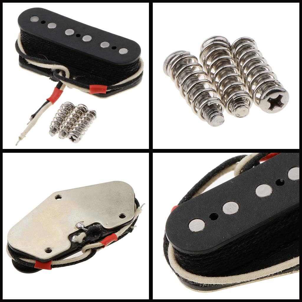 Alnicov Guitar Pickup,Single Coil Bridge Position with Wooden Box Springs mounting Screws,for Electric Guitars Parts Replacement - Image 3