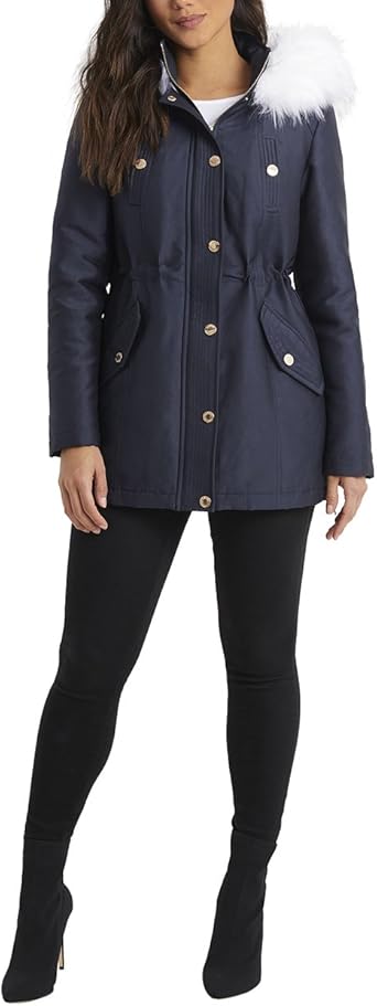 lipsy faux fur hood parka