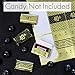 Black and Gold 40th Birthday Mini Candy Bar Wrappers - Shiny Foil - 45 Stickers