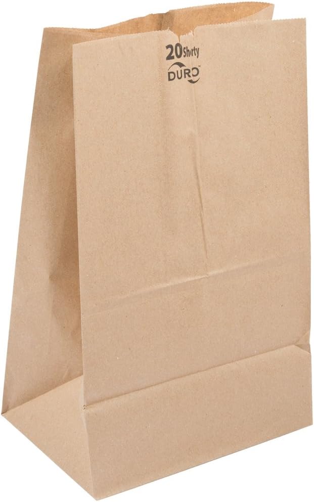 Duro 20 lb. Shorty Brown Paper Bag 500 / Bundle